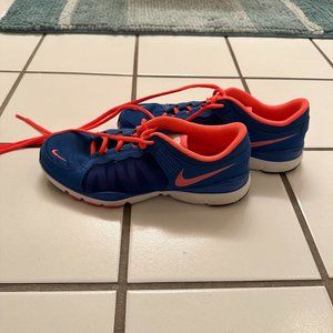 Nike Flex Trainer 2 Athletic Sneaker Shoes Blue Pink Size 7